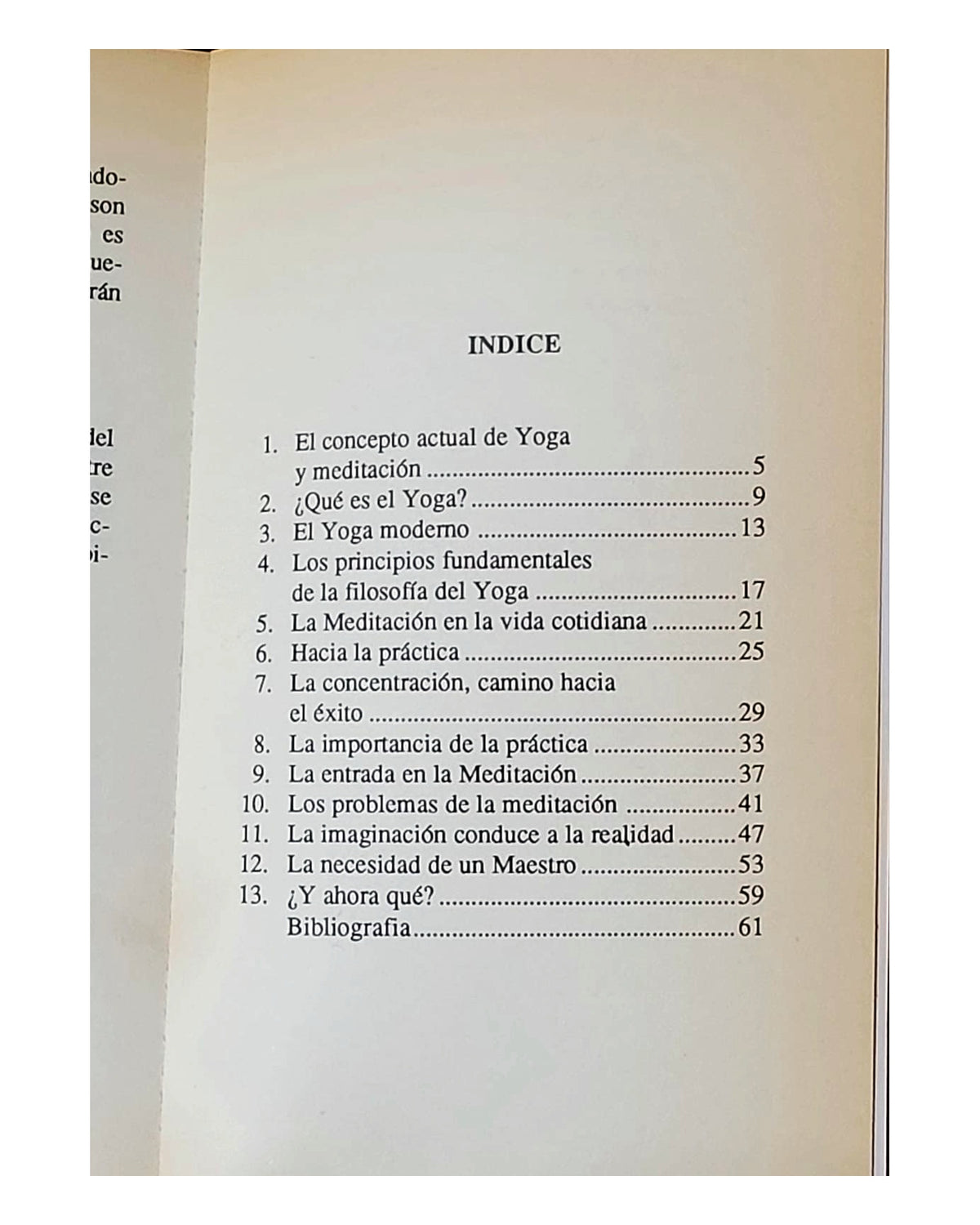 La meditación: guía práctica — indice