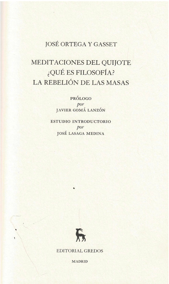Ortega Y Gasset - Tomo I - Gredos