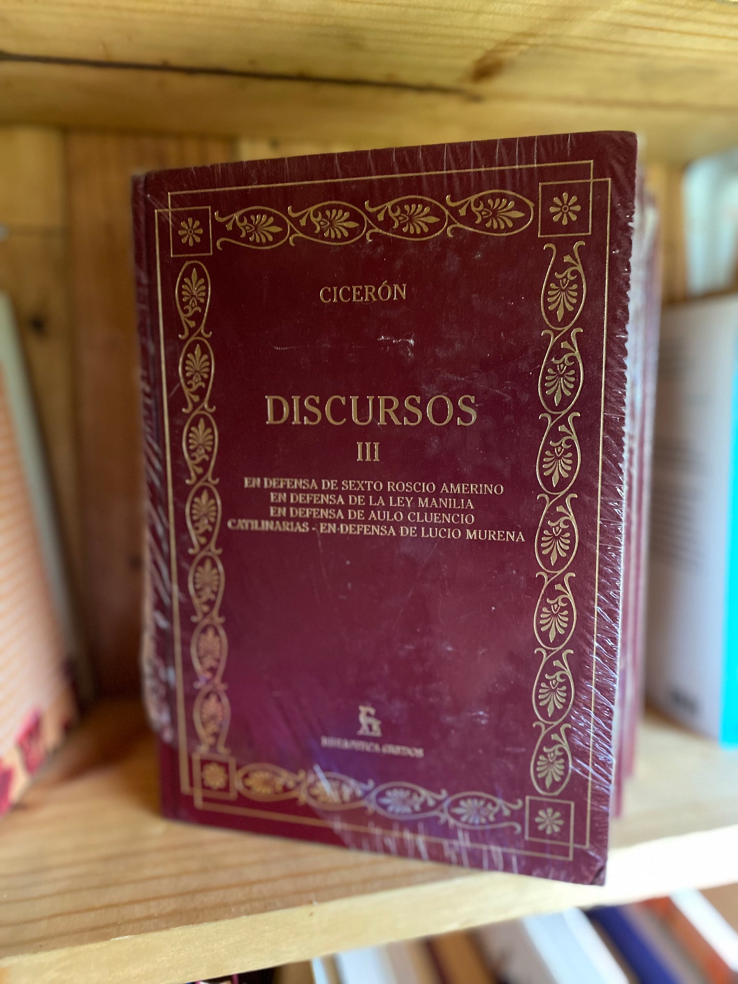 Cicerón, Discursos 4 tomos sellados