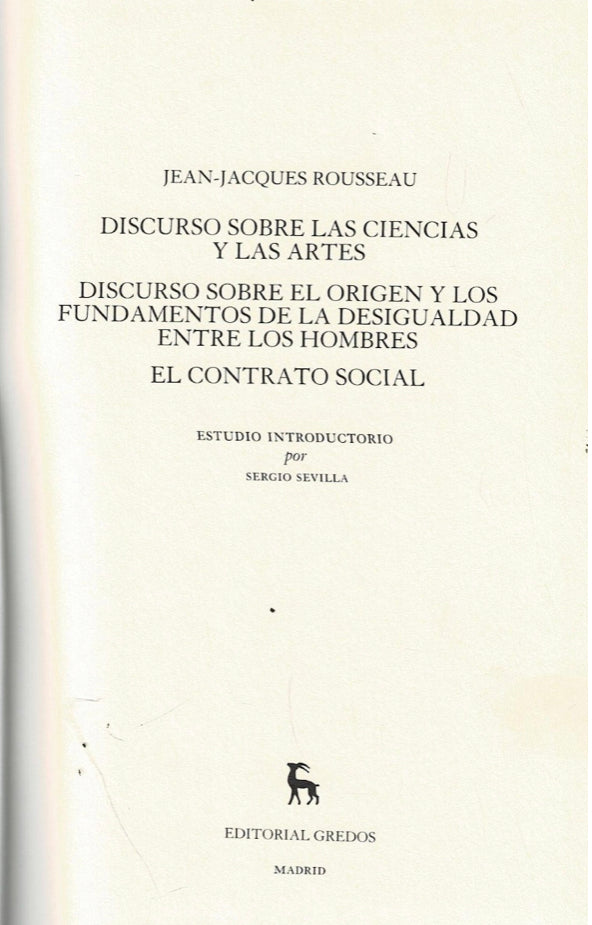 Rousseau, Tomo l - Gredos