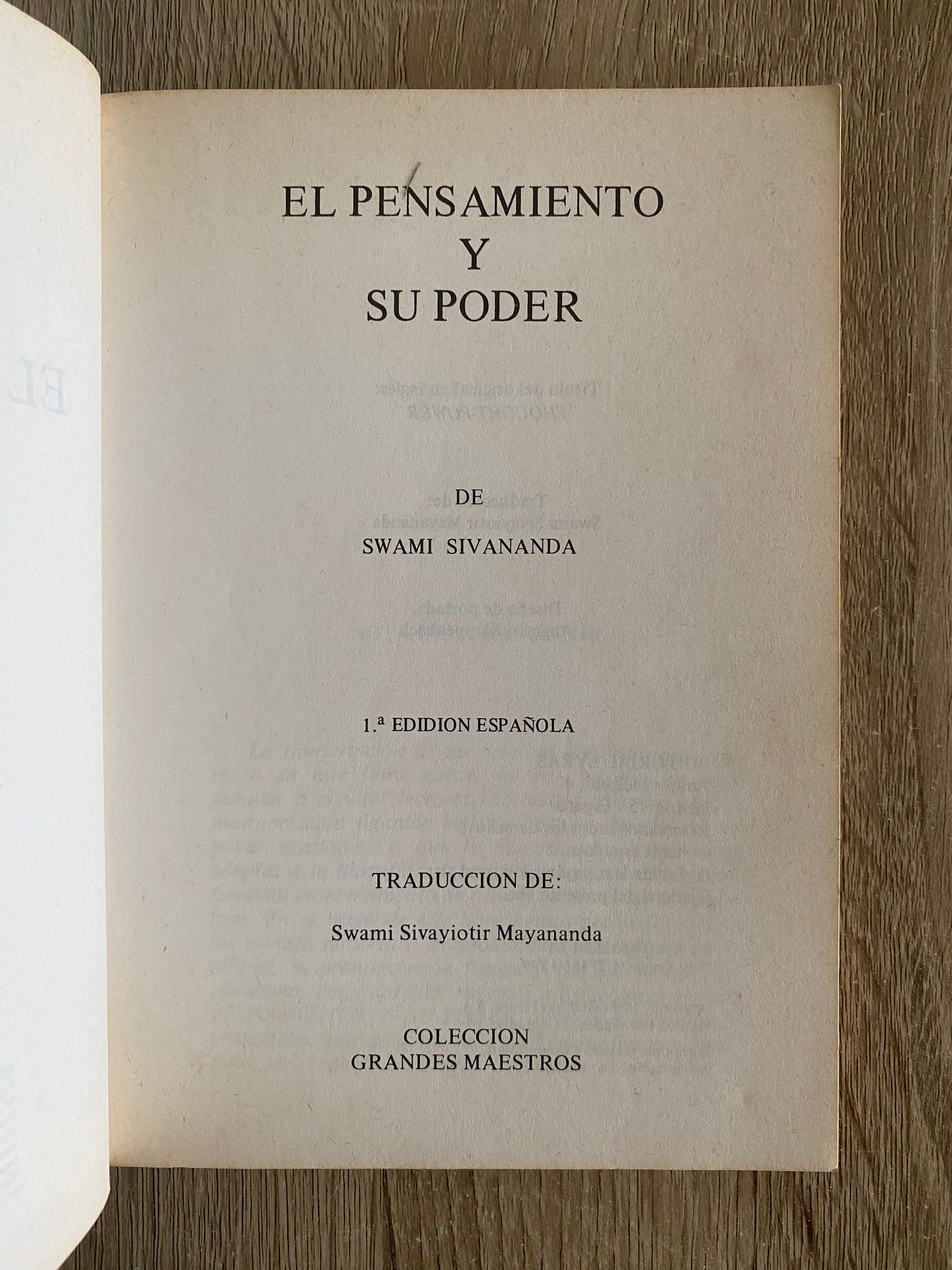 El pensamiento y su poder, Swami Sivananda