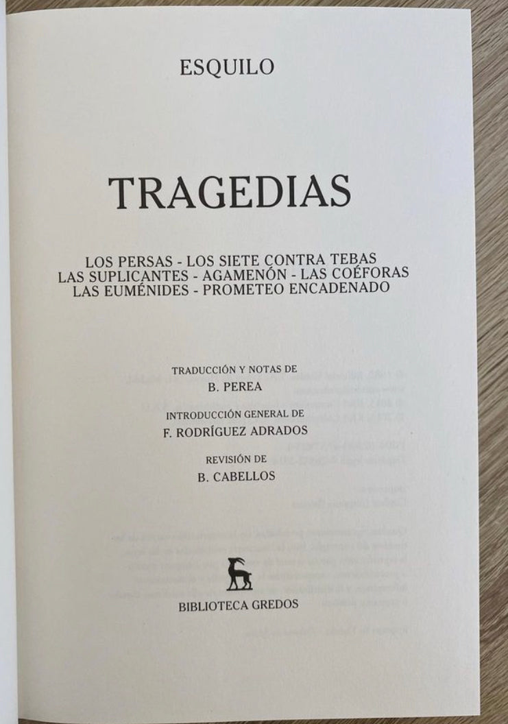 Esquilo, Tragedias