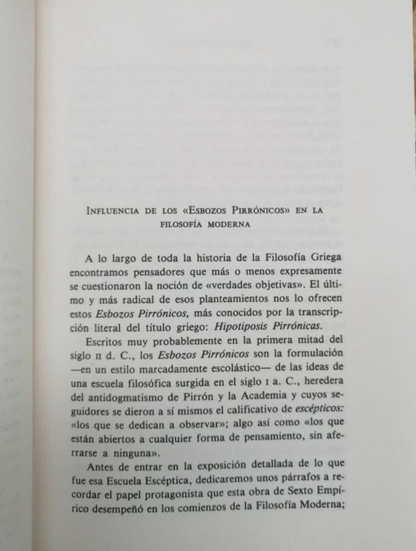 Esbozos Pirrónicos, Sexto Empírico