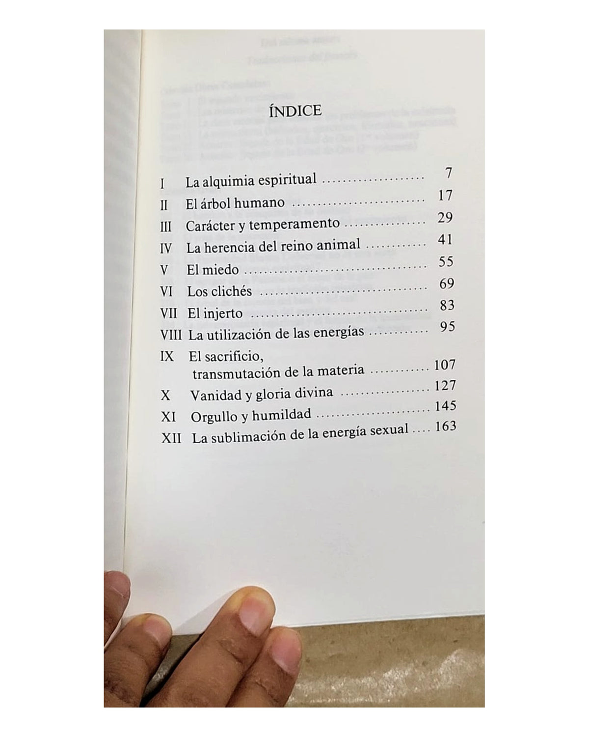 El trabajo alquímico o la búsqueda de la perfección — indice