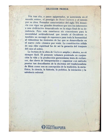 René Guénon o la tradición viviente — contraportada