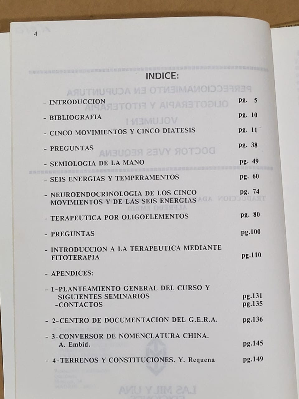 Perfeccionamiento en Acupuntura, Oligoterapia y Fitoterapia (Vol. I) — Dr. Yves Requena