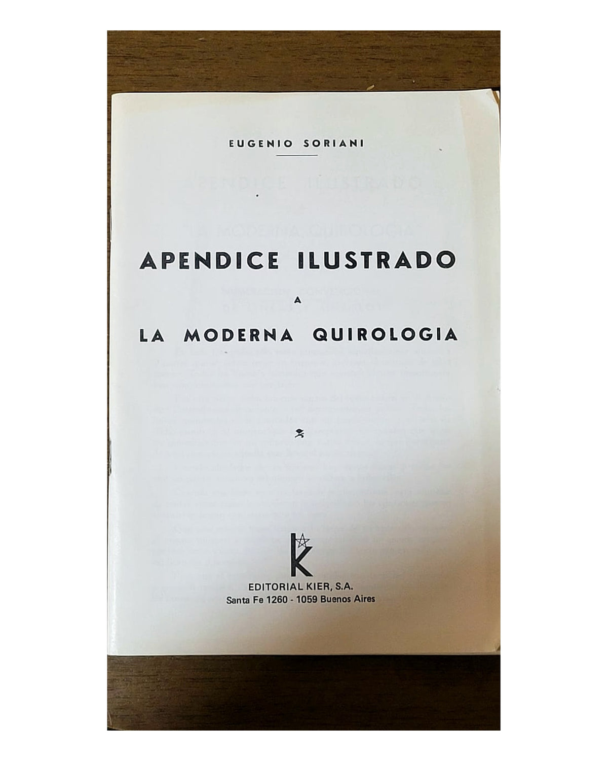 Apéndice ilustrado a la moderna quirología — portada