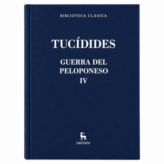 Guerra del Peloponeso tomo IV, Tucídides, Gredos. Portada ilustrativa restaurada.